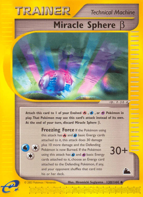 130, Item, Normal, Reverse Holofoil, Skyridge, Uncommon Miracle Sphere Beta (130/144) [Skyridge] - Trading Card World
