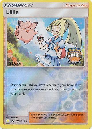 125a, Promo, Reverse Holofoil, Sun & Moon: Ultra Prism, Supporter Lillie (125a/156) (Regional Promo Staff) [Sun & Moon: Ultra Prism] - Trading Card World