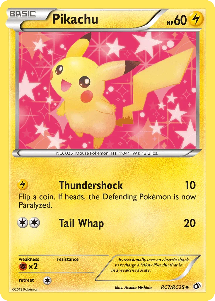 Black & White: Legendary Treasures, Fighting[×2], Holofoil, Lightning, RC7, Uncommon Pikachu (RC7/RC25) [Black & White: Legendary Treasures] - Trading Card World