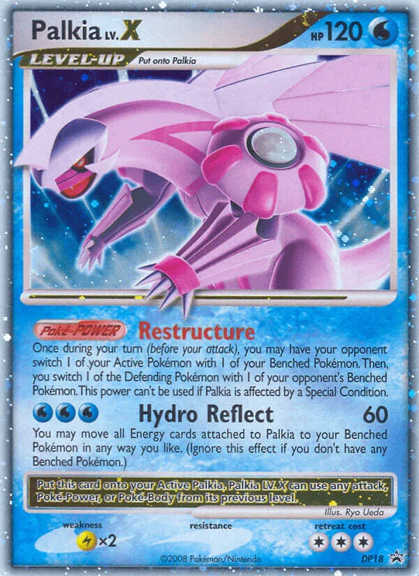 Black Star Promo, Diamond & Pearl: Black Star Promos, DP18, Holofoil, Lightning[×2], Water Palkia LV.X (DP18) [Diamond & Pearl: Black Star Promos] - Trading Card World