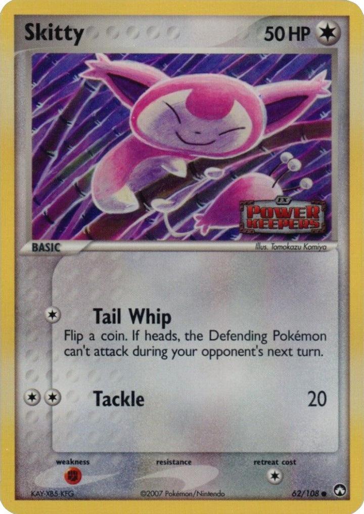 62, Colorless, Common, EX: Power Keepers, Fighting[×2], Reverse Holofoil Skitty (62/108) (Stamped) [EX: Power Keepers] - Trading Card World