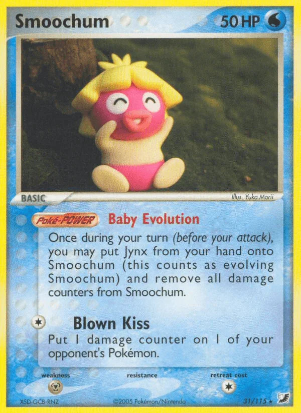 31, EX: Unseen Forces, Metal[×2], Normal, Rare, Water Smoochum (31/115) [EX: Unseen Forces] - Trading Card World