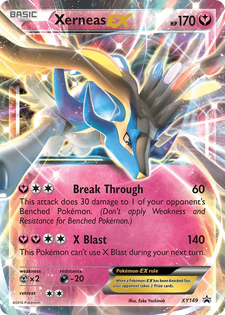 Darkness[-20], Fairy, Holofoil, Metal[×2], Promo, XY149, XY: Black Star Promos Xerneas EX (XY149) [XY: Black Star Promos] - Trading Card World