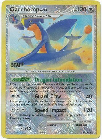 Colorless, Colorless[+30], Platinum: Supreme Victors, Promo, Reverse Holofoil Garchomp (5/147) (Championship Promo Staff) [Platinum: Supreme Victors] - Trading Card World