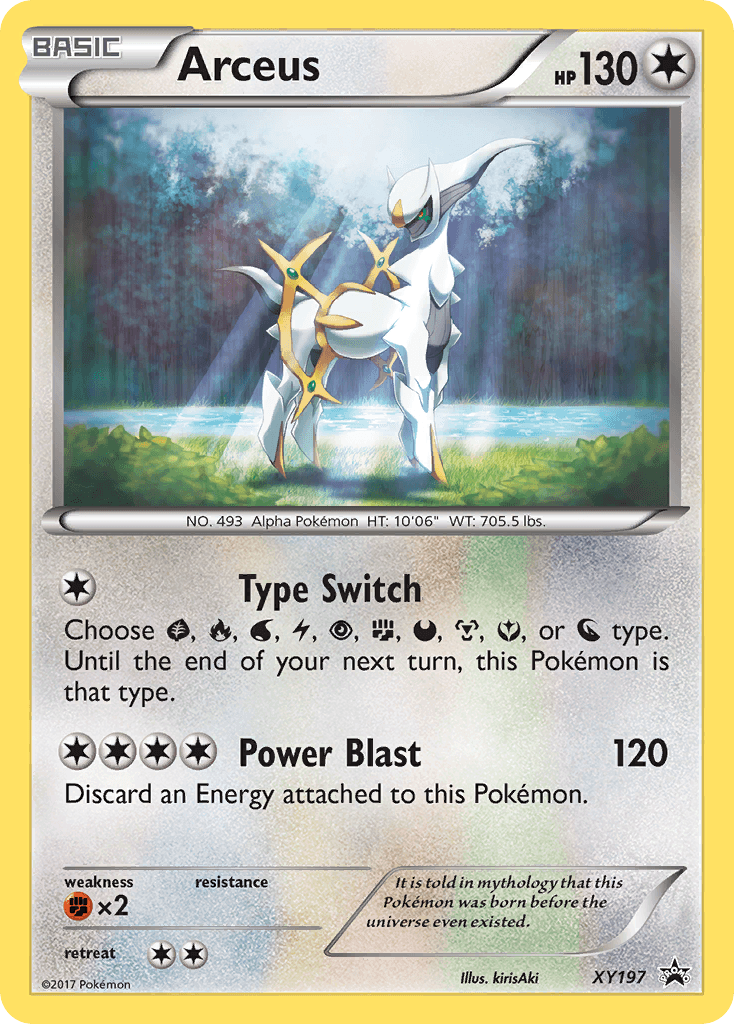 Colorless, Fighting [x2], Holofoil, Promo, XY197, XY: Black Star Promos Arceus (XY197) [XY: Black Star Promos] - Trading Card World