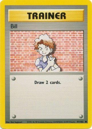91, Base Set Unlimited, Common, Normal, Trainer Bill (91/102) [Base Set Unlimited] - Trading Card World