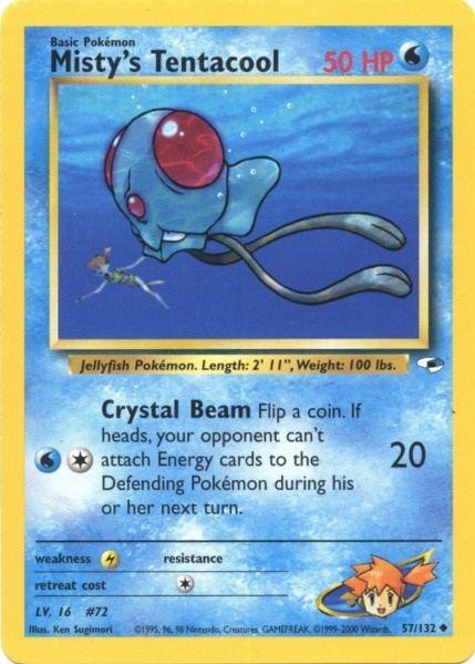 57, Gym Heroes Unlimited, Lightning[×2], Normal, Uncommon, Water Misty's Tentacool (57/132) [Gym Heroes Unlimited] - Trading Card World