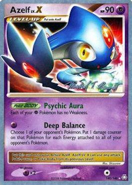 140, Normal, Psychic, Psychic[×2], Ultra Rare, World Championships 2010 Azelf LV.X (140/146) (Boltevoir - Michael Pramawat) [World Championships 2010] - Trading Card World