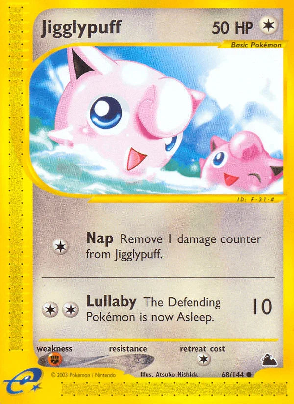 68, Colorless, Common, Fighting[×2], Normal, Reverse Holofoil, Skyridge Jigglypuff (68/144) [Skyridge] - Trading Card World