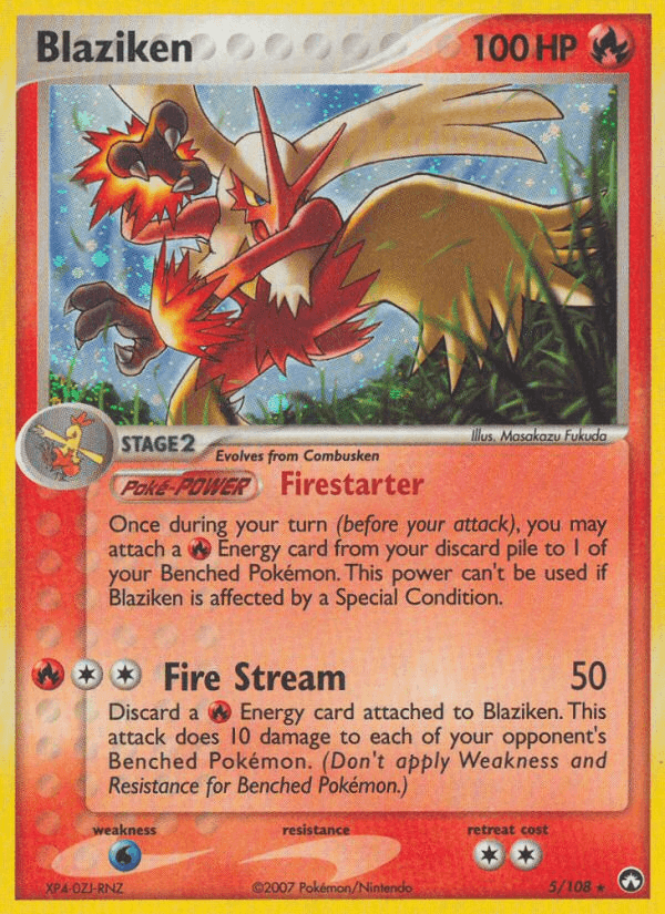 EX: Power Keepers, Fire, Holo Rare, Holofoil, Water[×2] Blaziken (5/108) [EX: Power Keepers] - Trading Card World