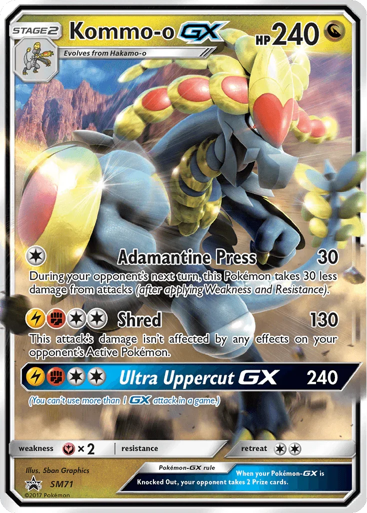 Black Star Promo, Dragon, Fairy[×2], Holofoil, SM71, Sun & Moon: Black Star Promos Kommo-o GX (SM71) [Sun & Moon: Black Star Promos] - Trading Card World