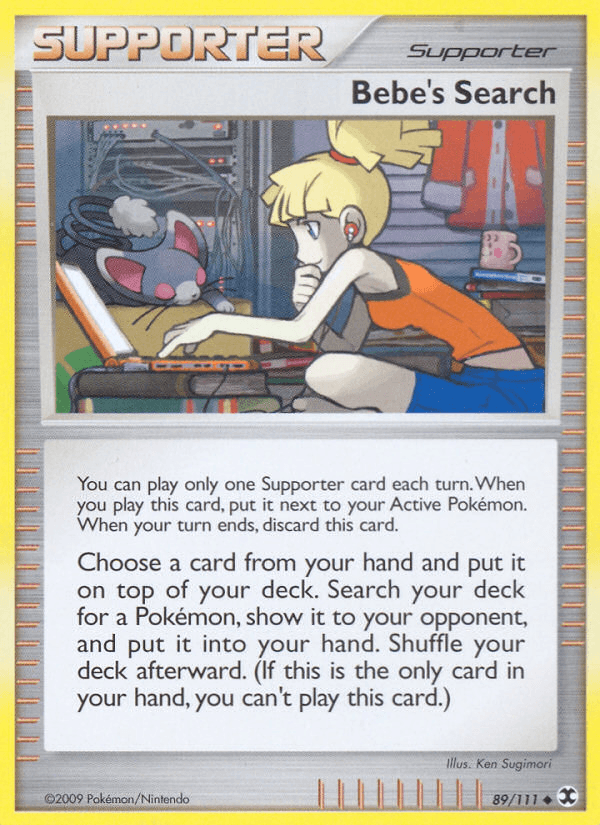 89, Normal, Platinum: Rising Rivals, Reverse Holofoil, Supporter, Uncommon Bebe's Search (89/111) [Platinum: Rising Rivals] - Trading Card World
