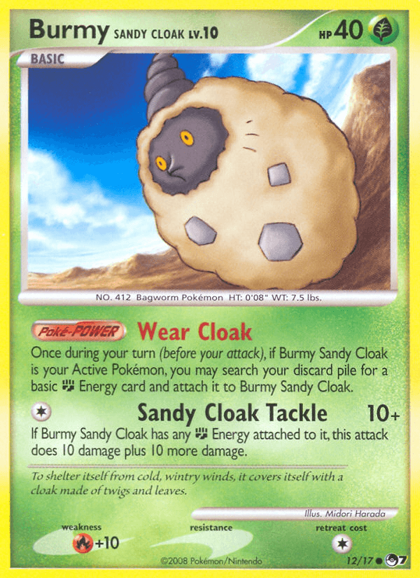 12, Common, Fire[+10], Grass, Normal, POP Series 7 Burmy Sandy Cloak (12/17) [POP Series 7] - Trading Card World