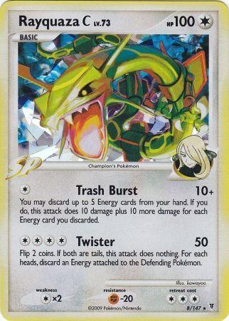 Colorless, Colorless[×2], Fighting[-20], Holo Rare, Holofoil, Platinum: Supreme Victors Rayquaza C (8/147) (Cracked Ice) [Platinum: Supreme Victors] - Trading Card World