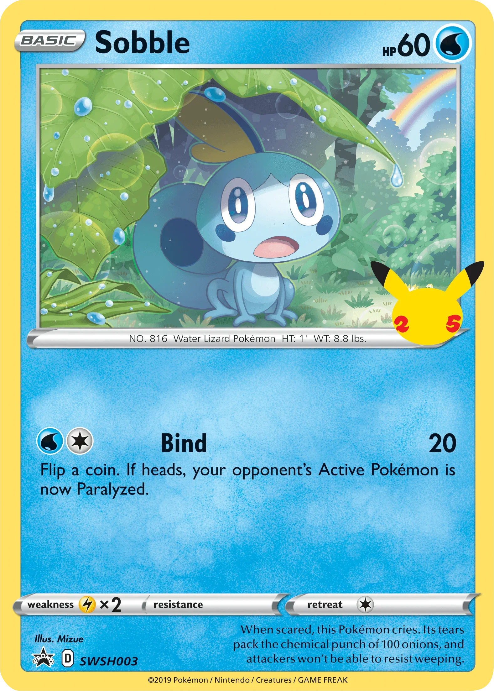 First Partner Pack, Lightning [x2], Normal, Promo, SWSH003, Water Sobble (SWSH003) [First Partner Pack] - Trading Card World