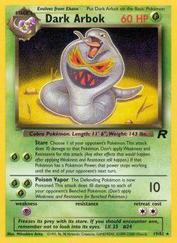 19, Grass, Normal, Psychic[×2], Rare, Team Rocket Unlimited Dark Arbok (19/82) [Team Rocket Unlimited] - Trading Card World