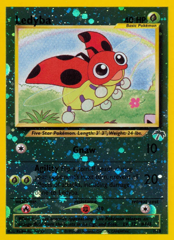 Fighting[-30], Fire[×2], Grass, Promo, Reverse Holofoil, Southern Islands Ledyba (7/18) [Southern Islands] - Trading Card World