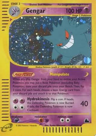 Dark[×2], Fighting[-30], H9, Holo Rare, Holofoil, Psychic, Skyridge Gengar (H9/H32) [Skyridge] - Trading Card World