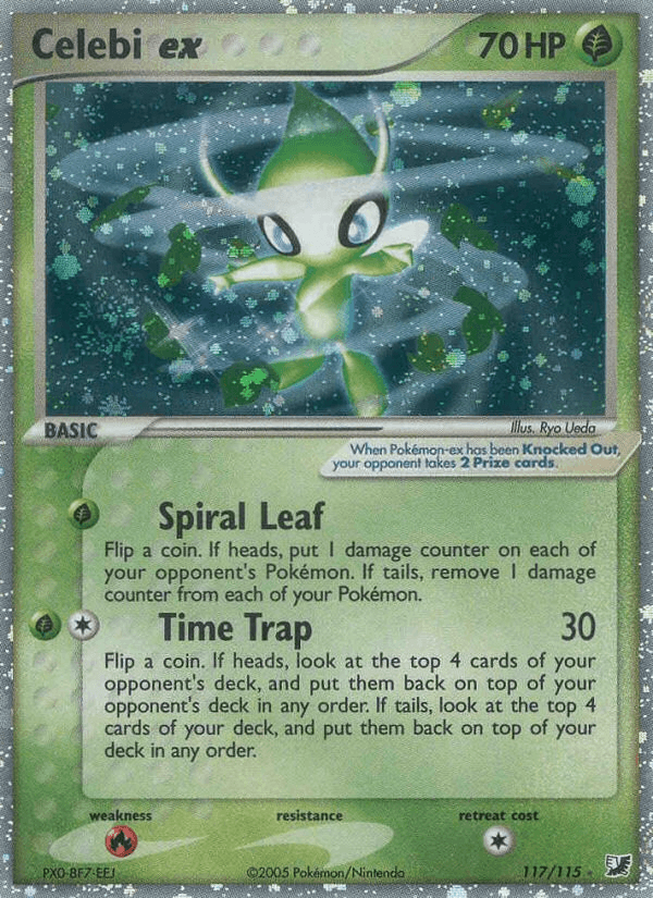 117, EX: Unseen Forces, Fire[×2], Grass, Holofoil, Secret Rare Celebi ex (117/115) [EX: Unseen Forces] - Trading Card World