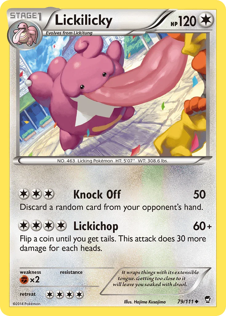 79, Colorless, Fighting[×2], Normal, Reverse Holofoil, Uncommon, XY: Furious Fists Lickilicky (79/111) [XY: Furious Fists] - Trading Card World