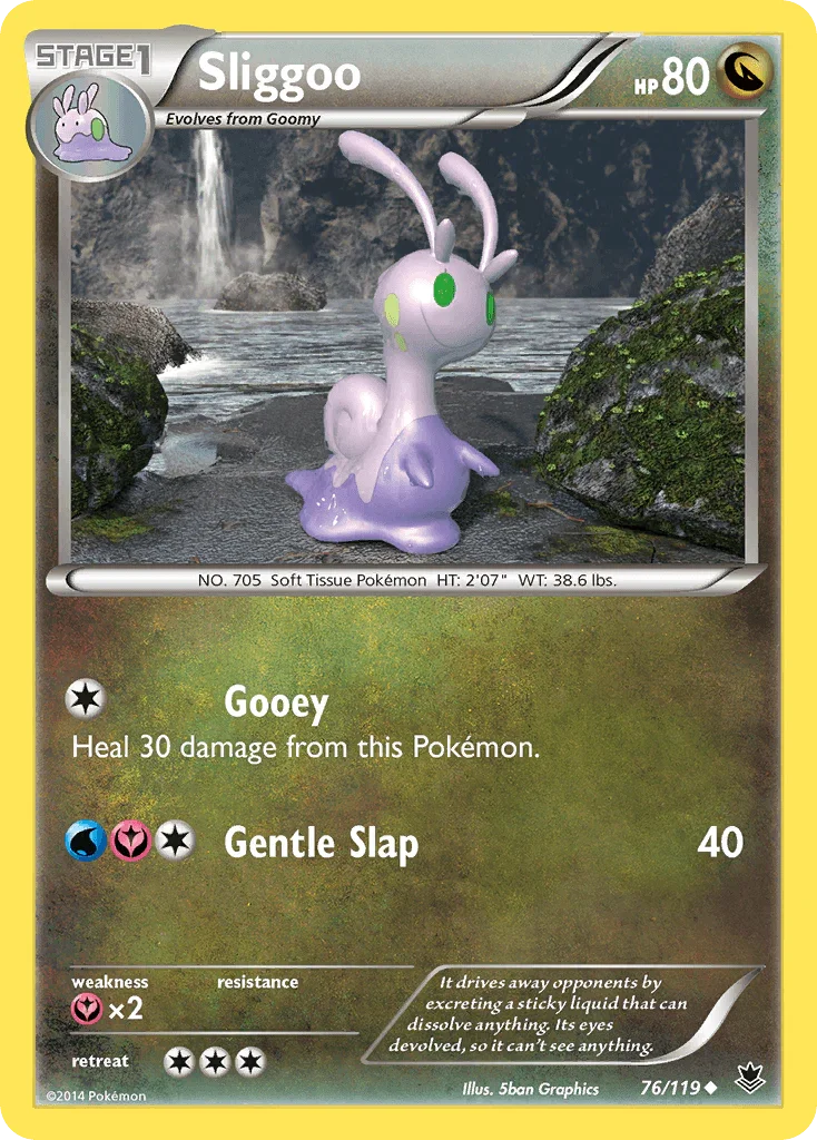 76, Dragon, Fairy[×2], Normal, Reverse Holofoil, Uncommon, XY: Phantom Forces Sliggoo (76/119) [XY: Phantom Forces] - Trading Card World