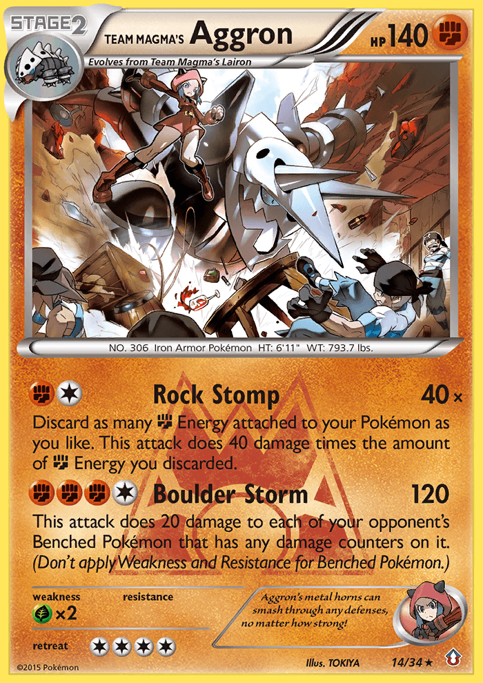 Team Magma's Aggron (14/34) [XY: Double Crisis]