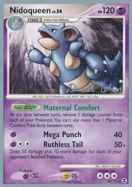 30, Lightning[-20], Normal, Psychic, Psychic[+30], Rare, World Championships 2009 Nidoqueen LV.54 (30/111) (Stallgon - David Cohen) [World Championships 2009] - Trading Card World
