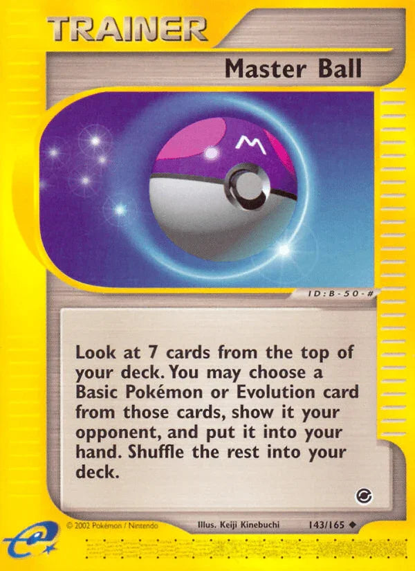 143, Expedition: Base Set, Item, Normal, Reverse Holofoil, Uncommon Master Ball (143/165) [Expedition: Base Set] - Trading Card World