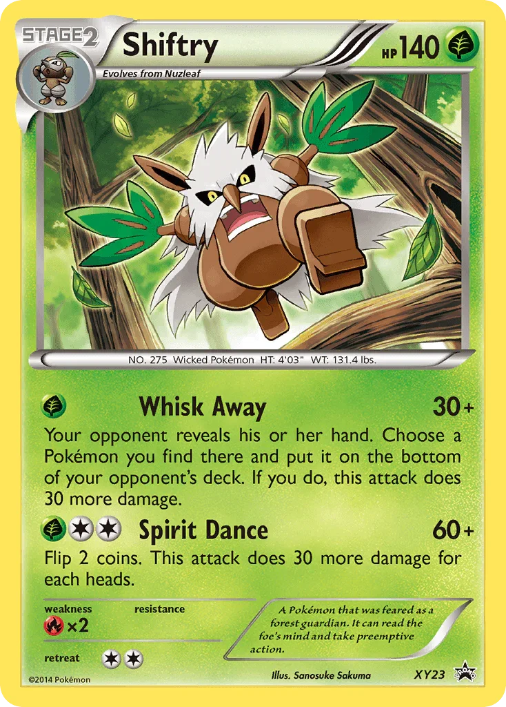 Fire[×2], Grass, Holofoil, Promo, XY23, XY: Black Star Promos Shiftry (XY23) [XY: Black Star Promos] - Trading Card World