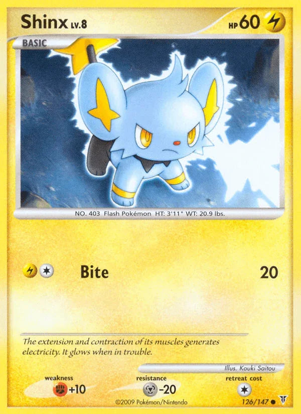 126, Common, Fighting[+10], Lightning, Metal[-20], Normal, Platinum: Supreme Victors, Reverse Holofoil Shinx (126/147) [Platinum: Supreme Victors] - Trading Card World