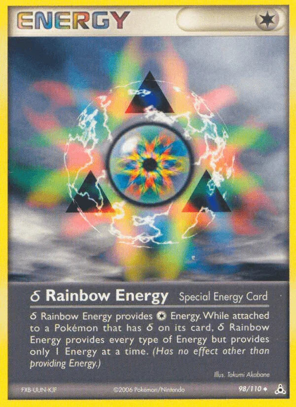 98, EX: Holon Phantoms, Normal, Special Energy, Uncommon Rainbow Energy (98/110) (Delta Species) [EX: Holon Phantoms] - Trading Card World