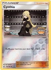 119, Promo, Reverse Holofoil, Sun & Moon: Ultra Prism, Supporter Cynthia (119/156) (Staff Regional Championship Promo) [Sun & Moon: Ultra Prism] - Trading Card World