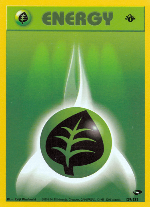 129, 1st Edition Normal, Common, Grass, Gym Challenge 1st Edition Grass Energy (129/132) [Gym Challenge 1st Edition] - Trading Card World