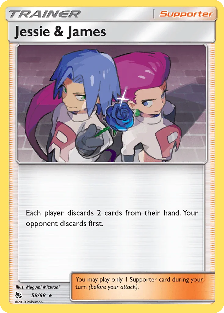 58, Holo Rare, Holofoil, Reverse Holofoil, Sun & Moon: Hidden Fates, Supporter Jessie & James (58/68) [Sun & Moon: Hidden Fates] - Trading Card World