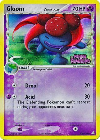 42, EX: Holon Phantoms, Psychic, Psychic[×2], Reverse Holofoil, Uncommon Gloom (42/110) (Delta Species) (Stamped) [EX: Holon Phantoms] - Trading Card World