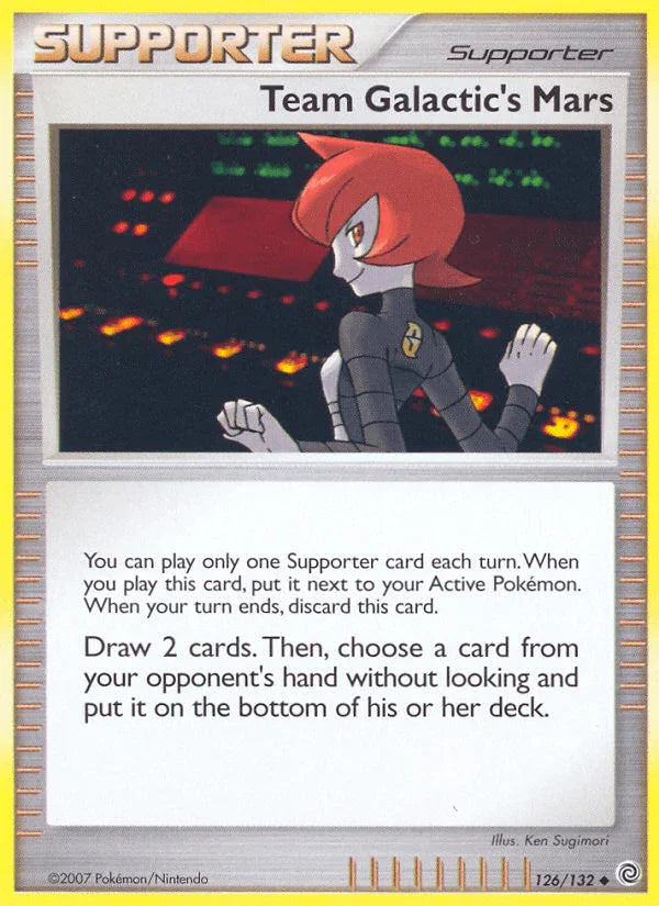 126, Diamond & Pearl: Secret Wonders, Normal, Reverse Holofoil, Supporter, Uncommon Team Galactic's Mars (126/132) [Diamond & Pearl: Secret Wonders] - Trading Card World