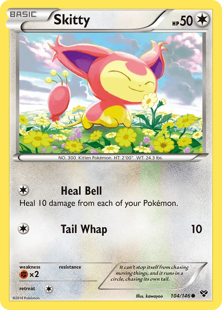 Colorless, Common, Fighting[×2], Normal, Reverse Holofoil, XY: Base Set Skitty (104/146) [XY: Base Set] - Trading Card World