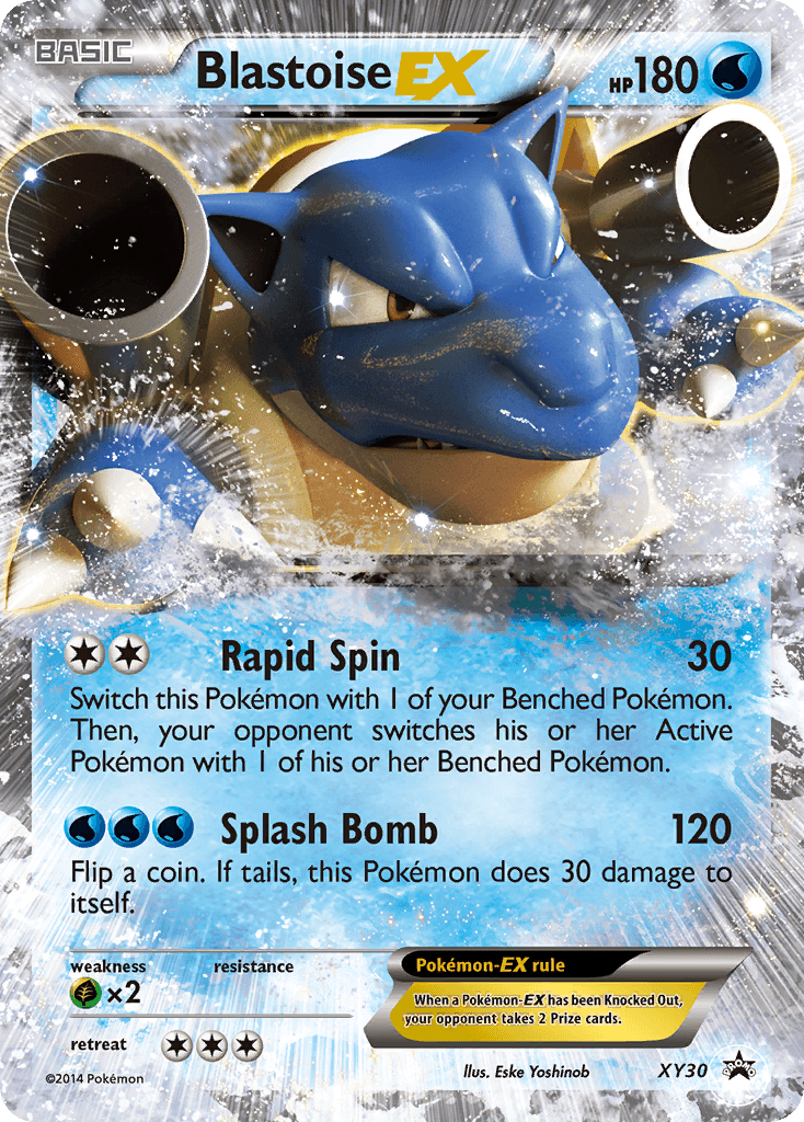 Grass [x2], Holofoil, Promo, Water, XY30, XY: Black Star Promos Blastoise EX (XY30) [XY: Black Star Promos] - Trading Card World