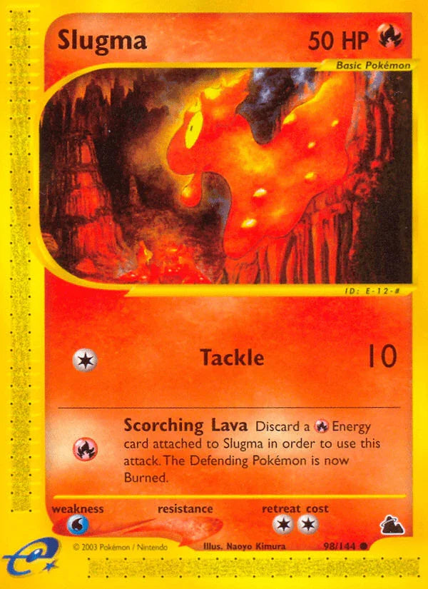 98, Common, Fire, Normal, Reverse Holofoil, Skyridge, Water[×2] Slugma (98/144) [Skyridge] - Trading Card World