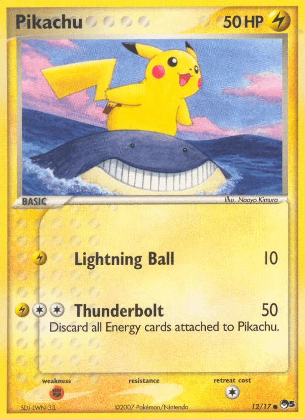 12, Common, Fighting[×2], Holofoil, Lightning, Normal, POP Series 5 Pikachu (12/17) [POP Series 5] - Trading Card World