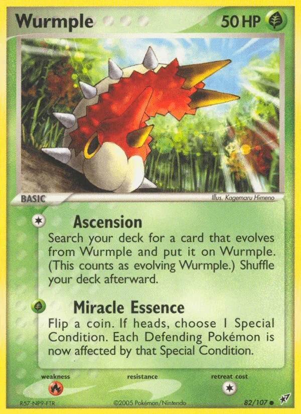 82, Common, EX: Deoxys, Fire[×2], Grass, Normal Wurmple (82/107) [EX: Deoxys] - Trading Card World