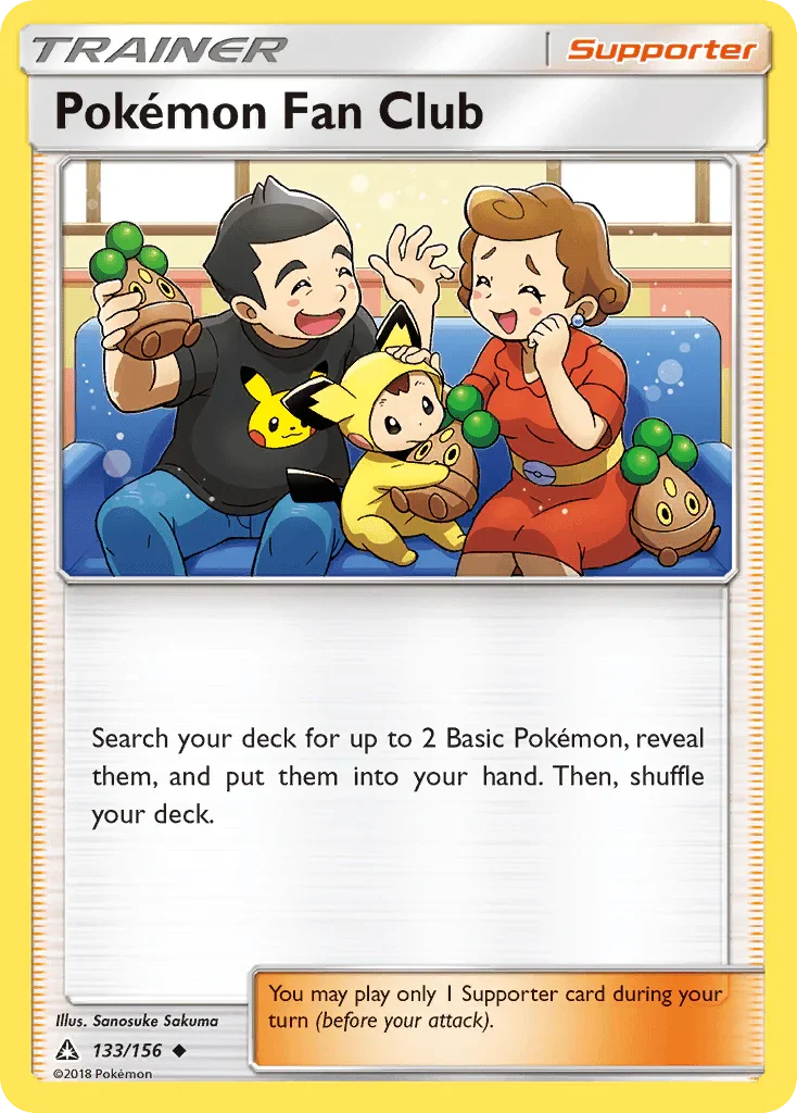 133, Normal, Reverse Holofoil, Sun & Moon: Ultra Prism, Supporter, Uncommon Pokemon Fan Club (133/156) [Sun & Moon: Ultra Prism] - Trading Card World