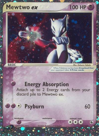 EX: Ruby & Sapphire, Holofoil, Psychic, Psychic[×2], Ultra Rare Mewtwo ex (101/109) [EX: Ruby & Sapphire] - Trading Card World