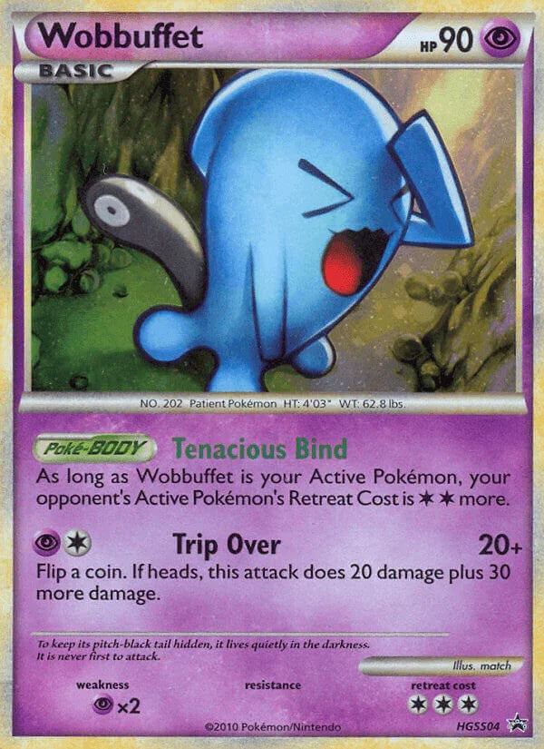 Black Star Promo, HeartGold & SoulSilver: Black Star Promos, HGSS04, Holofoil, Psychic, Psychic[×2] Wobbuffet (HGSS04) [HeartGold & SoulSilver: Black Star Promos] - Trading Card World