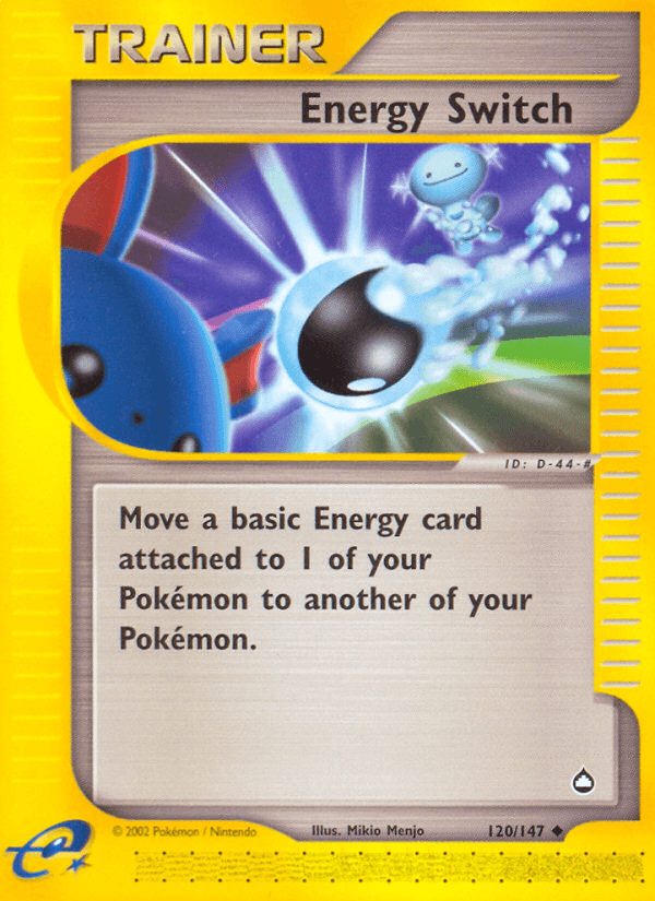 120, Aquapolis, Item, Normal, Reverse Holofoil, Uncommon Energy Switch (120/147) [Aquapolis] - Trading Card World