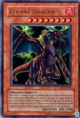Dragon, Effect Monster, Fire, Legacy of Darkness, Ultra Rare, Unlimited Tyrant Dragon [LOD-EN034] Ultra Rare - Trading Card World