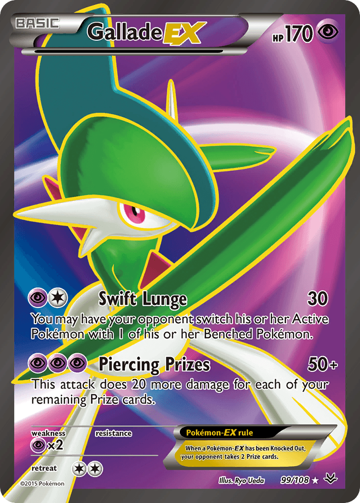 99, Holofoil, Psychic, Psychic[×2], Ultra Rare, XY: Roaring Skies Gallade EX (99/108) [XY: Roaring Skies] - Trading Card World