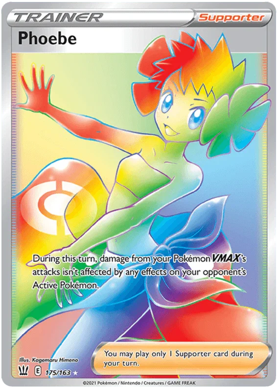 175, Holofoil, Secret Rare, Supporter, Sword & Shield: Battle Styles Phoebe (175/163) [Sword & Shield: Battle Styles] - Trading Card World
