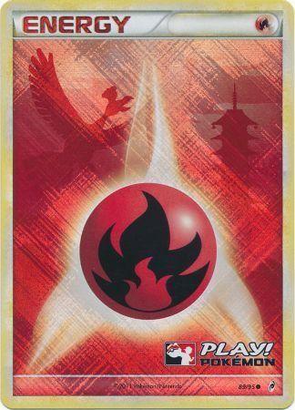 89, Fire, HeartGold & SoulSilver: Call of Legends, Holofoil, Promo Fire Energy (89/95) (Play Pokemon Promo) [HeartGold & SoulSilver: Call of Legends] - Trading Card World