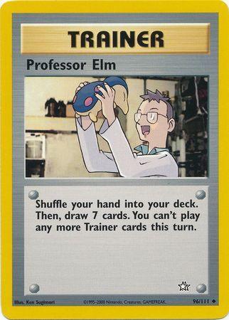 96, Neo Genesis Unlimited, Normal, Trainer, Uncommon Professor Elm (96/111) [Neo Genesis Unlimited] - Trading Card World